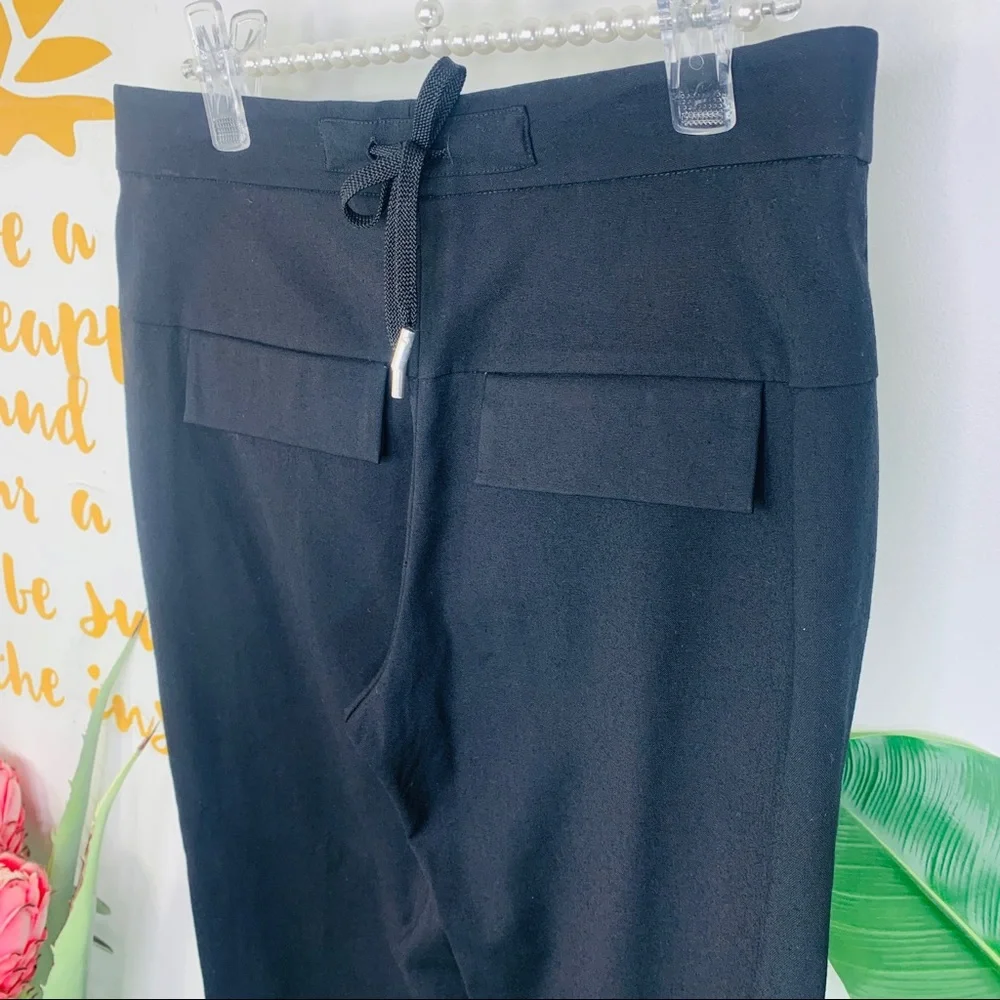 DIANE von FURSTENBERG Black Straight Trouser Pants Size 0 - Picture 8 of 13